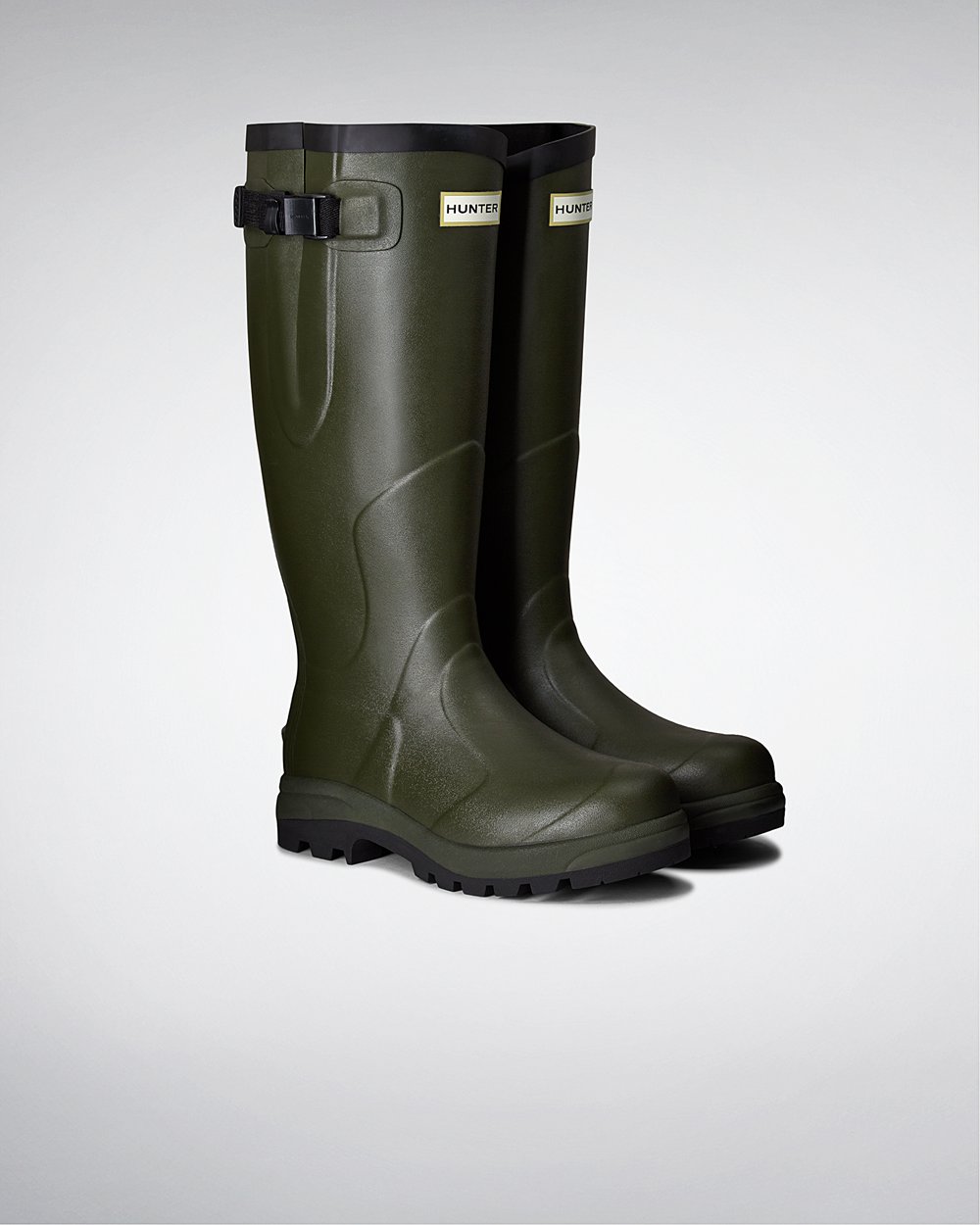 Bottes Hautes de Pluie Hunter Balmoral Classic Femme Vert Foncé Olive RJGXHUT-23